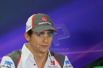 World © Octane Photographic Ltd. Thursday 24th July 2014. Hungarian GP, Hungaroring - Budapest - Formula 1 FIA Press Conference. Sauber C33 – Esteban Gutierrez. Digital Ref: 1054LB1D9063