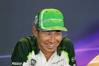 World © Octane Photographic Ltd. Thursday 24th July 2014. Hungarian GP, Hungaroring - Budapest - Formula 1 FIA Press Conference. Caterham F1 Team CT05 – Kamui Kobayashi. Digital Ref: 1054LB1D9126