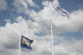 World © Octane Photographic Ltd. Thursday 24th July 2014. Hungarian GP, Hungaroring - Budapest. F1. FIA and Hungaroring flags. Digital Ref: 1053CB7D6395