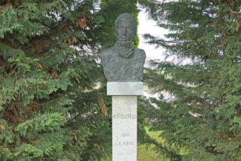 World © Octane Photographic Ltd. Thursday 24th July 2014. Hungarian GP, Hungaroring - Budapest. Formula 1 World Champions statues - Jim Clark. Digital Ref: