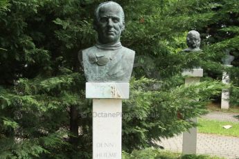 World © Octane Photographic Ltd. Thursday 24th July 2014. Hungarian GP, Hungaroring - Budapest. Formula 1 World Champions statues - Denny Hulme. Digital Ref: