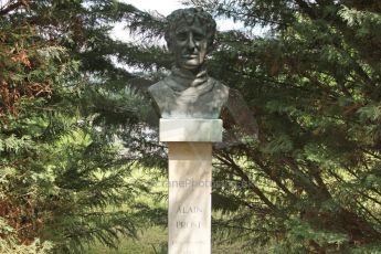 World © Octane Photographic Ltd. Thursday 24th July 2014. Hungarian GP, Hungaroring - Budapest. Formula 1 World Champions statues - Alain Prost. Digital Ref: