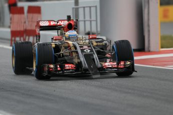 World © Octane Photographic Ltd. Tuesday 13th May 2014. Circuit de Catalunya - Spain - Formula 1 In-Season testing. Lotus F1 Team E22 – Charles Pic – Reserve Driver. Digital Ref: