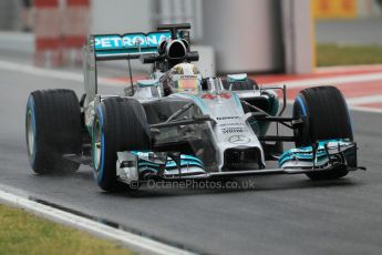 World © Octane Photographic Ltd. Tuesday 13th May 2014. Circuit de Catalunya - Spain - Formula 1 In-Season testing. Mercedes AMG Petronas F1 W05 Hybrid – Lewis Hamilton. Digital Ref: