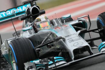 World © Octane Photographic Ltd. Tuesday 13th May 2014. Circuit de Catalunya - Spain - Formula 1 In-Season testing. Mercedes AMG Petronas F1 W05 Hybrid – Lewis Hamilton. Digital Ref:
