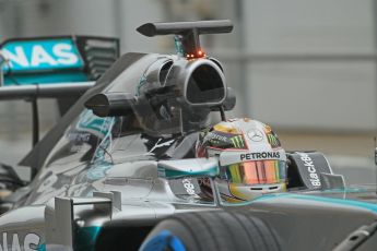 World © Octane Photographic Ltd. Tuesday 13th May 2014. Circuit de Catalunya - Spain - Formula 1 In-Season testing. Mercedes AMG Petronas F1 W05 Hybrid – Lewis Hamilton. Digital Ref: