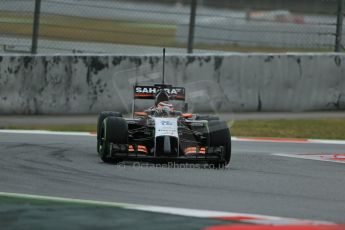 World © Octane Photographic Ltd. Tuesday 13th May 2014. Circuit de Catalunya - Spain - Formula 1 In-Season testing. Sahara Force India VJM07 – Nico Hulkenburg. Digital Ref :