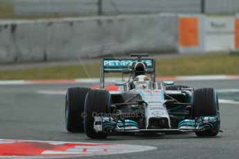 World © Octane Photographic Ltd. Tuesday 13th May 2014. Circuit de Catalunya - Spain - Formula 1 In-Season testing. Mercedes AMG Petronas F1 W05 Hybrid – Lewis Hamilton. Digital Ref: