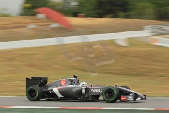 World © Octane Photographic Ltd. Tuesday 13th May 2014. Circuit de Catalunya - Spain - Formula 1 In-Season testing. Sauber C33 – Giedo van der Garde - Reserve Driver. Digital Ref :