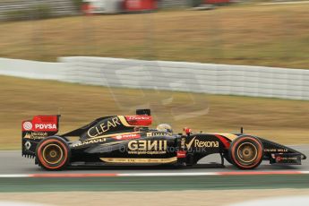 World © Octane Photographic Ltd. Tuesday 13th May 2014. Circuit de Catalunya - Spain - Formula 1 In-Season testing. Lotus F1 Team E22 – Charles Pic– Reserve Driver. Digital Ref:
