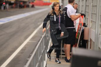 World © Octane Photographic Ltd. Tuesday 13th May 2014. Circuit de Catalunya - Spain - Formula 1 In-Season testing. Williams Martini Racing FW36 – Susie Wolff - Reserve Driver. Digital Ref: