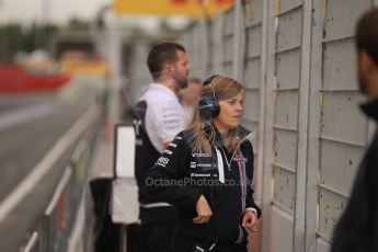 World © Octane Photographic Ltd. Tuesday 13th May 2014. Circuit de Catalunya - Spain - Formula 1 In-Season testing. Williams Martini Racing FW36 – Susie Wolff - Reserve Driver. Digital Ref: