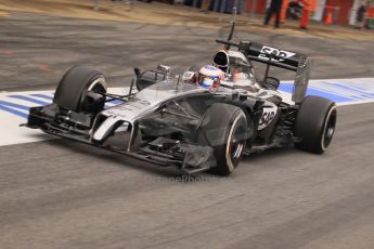 World © Octane Photographic Ltd. Tuesday 13th May 2014. Circuit de Catalunya - Spain - Formula 1 In-Season testing. McLaren Mercedes MP4/29 - Jenson Button. Digital Ref: