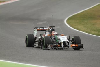 World © Octane Photographic Ltd. Tuesday 13th May 2014. Circuit de Catalunya - Spain - Formula 1 In-Season testing. Sahara Force India VJM07 – Nico Hulkenburg. Digital Ref :