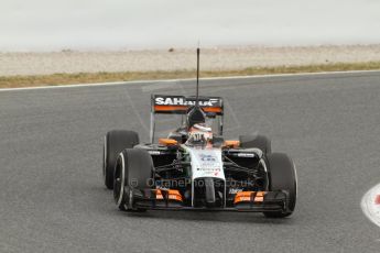 World © Octane Photographic Ltd. Tuesday 13th May 2014. Circuit de Catalunya - Spain - Formula 1 In-Season testing. Sahara Force India VJM07 – Nico Hulkenburg. Digital Ref :