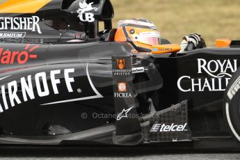 World © Octane Photographic Ltd. Tuesday 13th May 2014. Circuit de Catalunya - Spain - Formula 1 In-Season testing. Sahara Force India VJM07 – Nico Hulkenburg. Digital Ref :