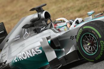 World © Octane Photographic Ltd. Tuesday 13th May 2014. Circuit de Catalunya - Spain - Formula 1 In-Season testing. Mercedes AMG Petronas F1 W05 Hybrid – Lewis Hamilton. Digital Ref: