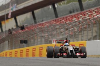 World © Octane Photographic Ltd. Tuesday 13th May 2014. Circuit de Catalunya - Spain - Formula 1 In-Season testing. Lotus F1 Team E22 – Charles Pic– Reserve Driver. Digital Ref:
