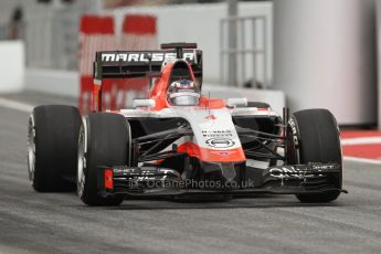 World © Octane Photographic Ltd. Tuesday 13th May 2014. Circuit de Catalunya - Spain - Formula 1 In-Season testing. Marussia F1 Team MR03 - Max Chilton. Digital Ref: