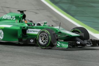 World © Octane Photographic Ltd. Tuesday 13th May 2014. Circuit de Catalunya - Spain - Formula 1 In-Season testing. Caterham F1 Team CT05 – Kamui Kobayashi. Digital Ref: