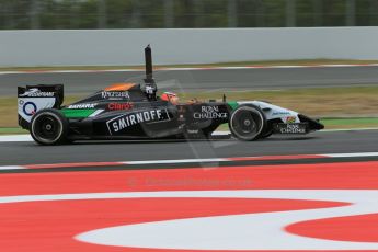 World © Octane Photographic Ltd. Tuesday 13th May 2014. Circuit de Catalunya - Spain - Formula 1 In-Season testing. Sahara Force India VJM07 – Nico Hulkenburg. Digital Ref :