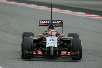 World © Octane Photographic Ltd. Tuesday 13th May 2014. Circuit de Catalunya - Spain - Formula 1 In-Season testing. Sahara Force India VJM07 – Nico Hulkenburg. Digital Ref :