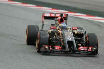World © Octane Photographic Ltd. Tuesday 13th May 2014. Circuit de Catalunya - Spain - Formula 1 In-Season testing. Lotus F1 Team E22 – Charles Pic– Reserve Driver. Digital Ref: