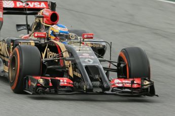 World © Octane Photographic Ltd. Tuesday 13th May 2014. Circuit de Catalunya - Spain - Formula 1 In-Season testing. Lotus F1 Team E22 – Charles Pic– Reserve Driver. Digital Ref: