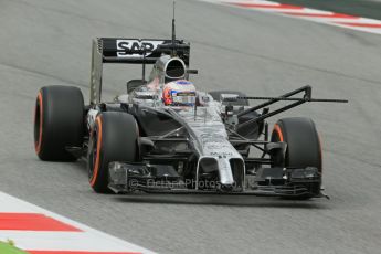 World © Octane Photographic Ltd. Tuesday 13th May 2014. Circuit de Catalunya - Spain - Formula 1 In-Season testing. McLaren Mercedes MP4/29 - Jenson Button. Digital Ref: