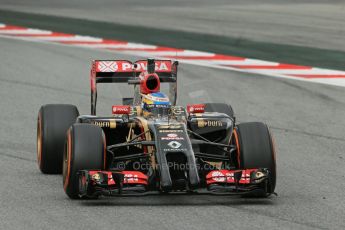 World © Octane Photographic Ltd. Tuesday 13th May 2014. Circuit de Catalunya - Spain - Formula 1 In-Season testing. Lotus F1 Team E22 – Charles Pic– Reserve Driver. Digital Ref: