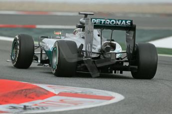World © Octane Photographic Ltd. Tuesday 13th May 2014. Circuit de Catalunya - Spain - Formula 1 In-Season testing. Mercedes AMG Petronas F1 W05 Hybrid – Lewis Hamilton. Digital Ref: