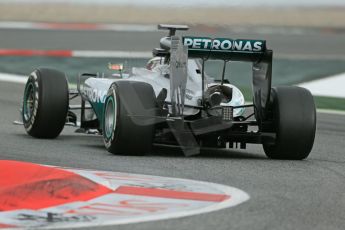 World © Octane Photographic Ltd. Tuesday 13th May 2014. Circuit de Catalunya - Spain - Formula 1 In-Season testing. Mercedes AMG Petronas F1 W05 Hybrid – Lewis Hamilton. Digital Ref: