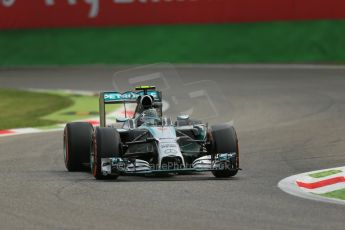 World © Octane Photographic Ltd. Friday 5th September 2014, Italian GP, Monza - Italy - Formula 1 Practice 1. Mercedes AMG Petronas F1 W05 Hybrid - Nico Rosberg. Digital Ref: 1094LB1D3143