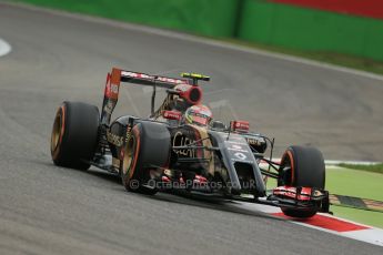 World © Octane Photographic Ltd. Friday 5th September 2014, Italian GP, Monza - Italy  - Formula 1 Practice 1. Lotus F1 Team E22 – Pastor Maldonado. Digital Ref: 1094LB1D3297