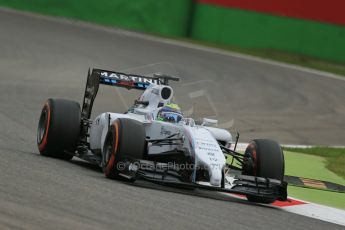 World © Octane Photographic Ltd. Friday 5th September 2014, Italian GP, Monza - Italy  - Formula 1 Practice 1. Williams Martini Racing FW36 – Felipe Massa. Digital Ref: 1094LB1D3302