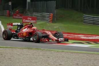 World © Octane Photographic Ltd. Friday 5th September 2014, Italian GP, Monza - Italy  - Formula 1 Practice 1. Scuderia Ferrari F14T – Kimi Raikkonen. Digital Ref: 1094LB1D3613