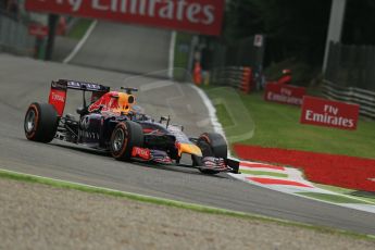 World © Octane Photographic Ltd. Friday 5th September 2014, Italian GP, Monza - Italy. Formula 1 Practice 1. Infiniti Red Bull Racing RB10 - Sebastian Vettel. Digital Ref: 1094LB1D3716