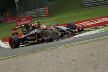 World © Octane Photographic Ltd. Friday 5th September 2014, Italian GP, Monza - Italy - Formula 1 Practice 1. Lotus F1 Team E22 – Pastor Maldonado. Digital Ref: 1094LB1D3760