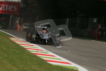 World © Octane Photographic Ltd. Friday 5th September 2014, Italian GP, Monza - Italy. - Formula 1 Practice 2. McLaren Mercedes MP4/29 - Jenson Button. Digital Ref: 1097LB1D4161