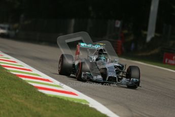 World © Octane Photographic Ltd. Friday 5th September 2014, Italian GP, Monza - Italy. - Formula 1 Practice 2. Mercedes AMG Petronas F1 W05 Hybrid - Nico Rosberg. Digital Ref: 1097LB1D4199