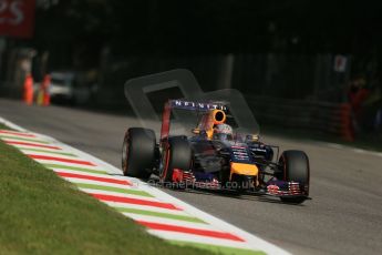 World © Octane Photographic Ltd. Friday 5th September 2014, Italian GP, Monza - Italy. Formula 1 Practice 2. Infiniti Red Bull Racing RB10 - Sebastian Vettel. Digital Ref: 1097LB1D4237