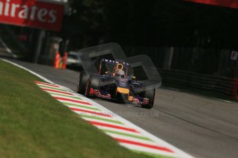 World © Octane Photographic Ltd. Friday 5th September 2014, Italian GP, Monza - Italy. Formula 1 Practice 2. Infiniti Red Bull Racing RB10 - Sebastian Vettel. Digital Ref: 1097LB1D4265