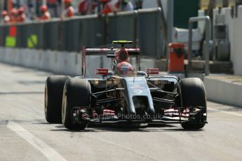 World © Octane Photographic Ltd. Friday 5th September 2014, Italian GP, Monza - Italy. - Formula 1 Practice 2. Lotus F1 Team E22 – Pastor Maldonado. Digital Ref: 1097LB1D4368