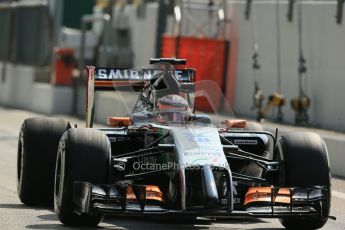 World © Octane Photographic Ltd. Friday 5th September 2014, Italian GP, Monza - Italy. - Formula 1 Practice 2. Sahara Force India VJM07 – Nico Hulkenburg. Digital Ref : 1097LB1D4488