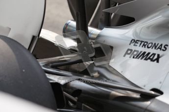 World © Octane Photographic Ltd. Friday 5th September 2014, Italian GP, Monza - Italy. - Formula 1 Practice 2. Mercedes AMG Petronas F1 W05 Hybrid rear suspension. Digital Ref: 1097LB1D5827