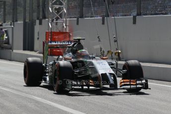 World © Octane Photographic Ltd. Saturday 6th September 2014, Italian GP, Monza - Italy. - Formula 1 Qualifying. Sahara Force India VJM07 – Sergio Perez. Digital Ref: 1104LB1D5861