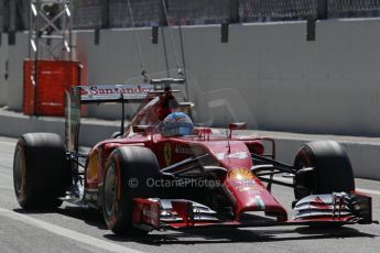 World © Octane Photographic Ltd. Saturday 6th September 2014, Italian GP, Monza - Italy. - Formula 1 Qualifying. Scuderia Ferrari F14T - Fernando Alonso. Digital Ref: 1104LB1D5938