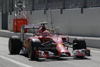 World © Octane Photographic Ltd. Saturday 6th September 2014, Italian GP, Monza - Italy. - Formula 1 Qualifying. Scuderia Ferrari F14T – Kimi Raikkonen. Digital Ref: 1104LB1D5950