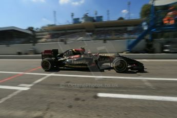 World © Octane Photographic Ltd. Saturday 6th September 2014, Italian GP, Monza - Italy. - Formula 1 Qualifying. Lotus F1 Team E22 – Pastor Maldonado. Digital Ref: 1104LB1D6003