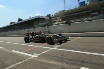 World © Octane Photographic Ltd. Saturday 6th September 2014, Italian GP, Monza - Italy. - Formula 1 Qualifying. Lotus F1 Team E22 - Romain Grosjean. Digital Ref: 1104LB1D6117